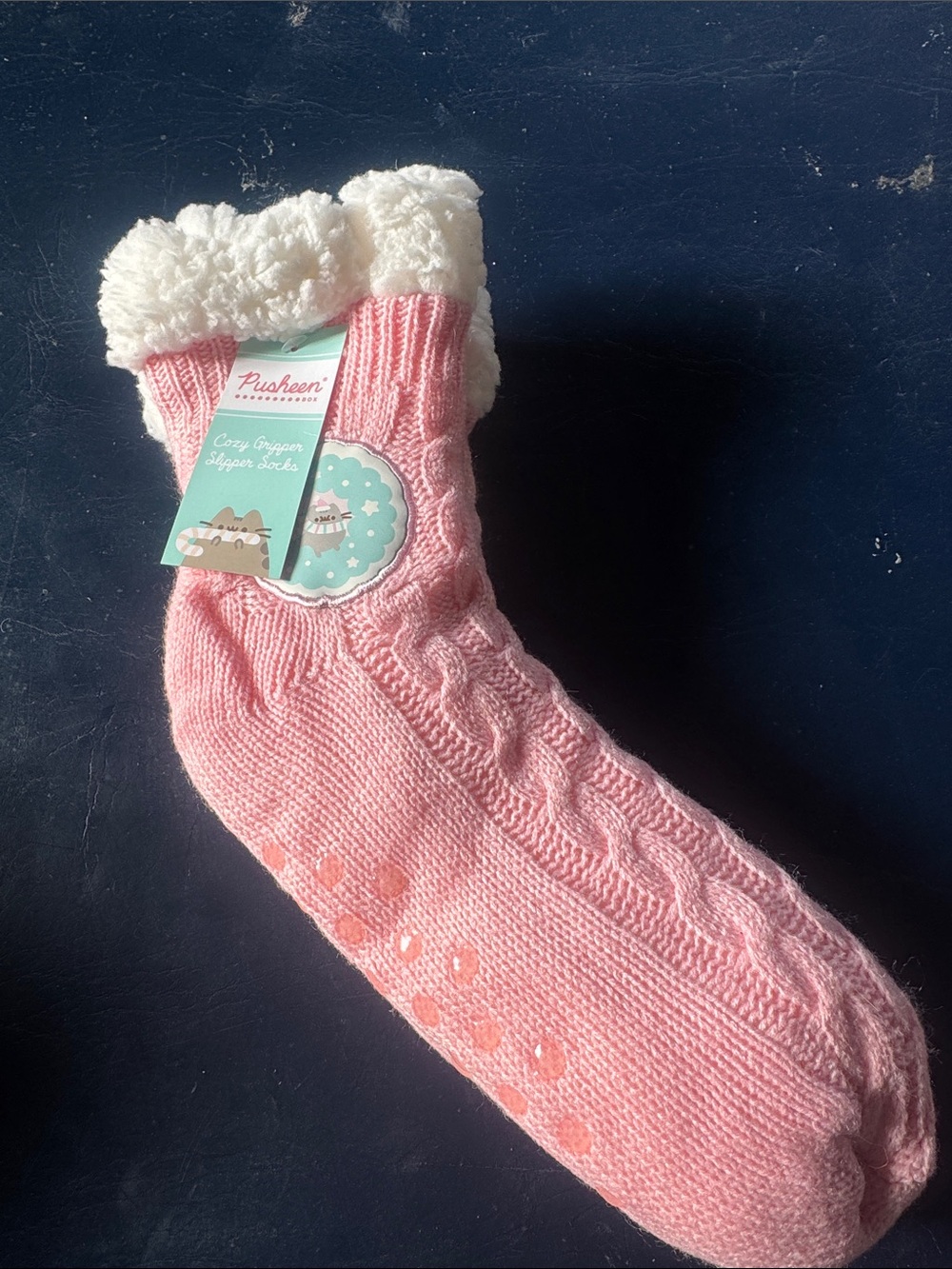 Pusheen Pink Cozy Gripper Slipper Socks NWT